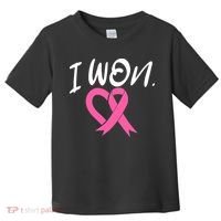 I Won Breast Cancer Awareness Support Pink Ribbon Survivor C Toddler T-Shirt thumb 0