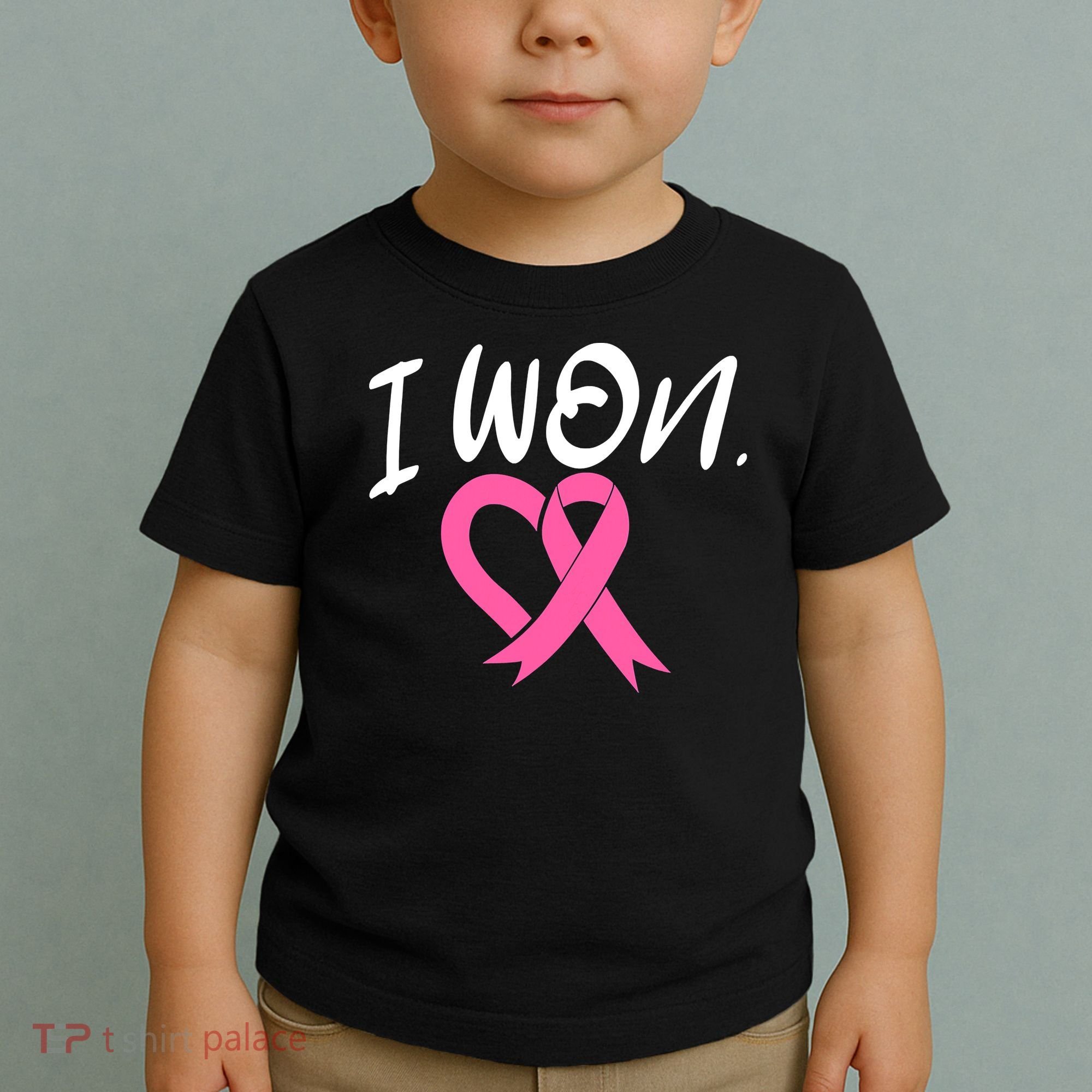 I Won Breast Cancer Awareness Support Pink Ribbon Survivor C Toddler T-Shirt