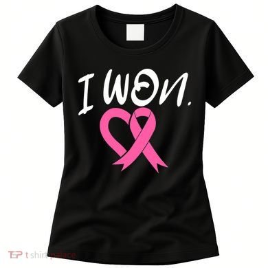 I Won Breast Cancer Awareness Support Pink Ribbon Survivor C Women's T-Shirt