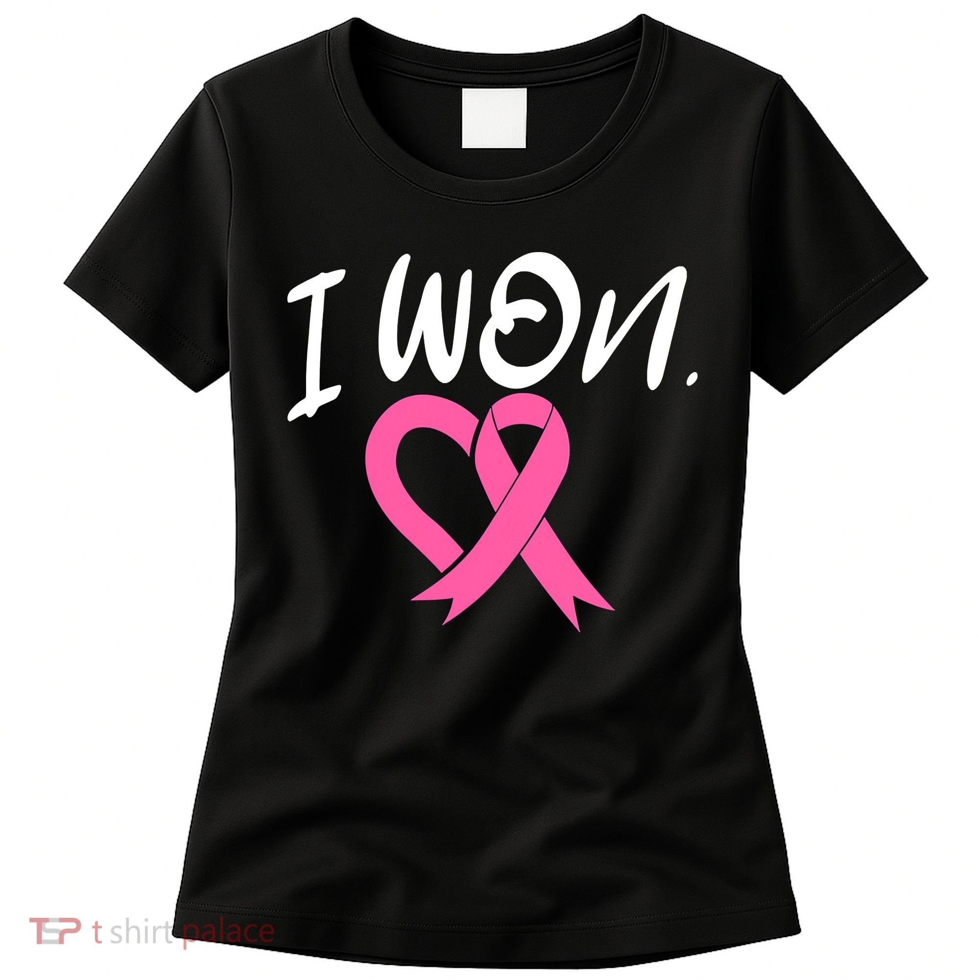 I Won Breast Cancer Awareness Support Pink Ribbon Survivor C Women's T-Shirt