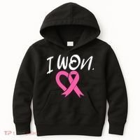 I Won Breast Cancer Awareness Support Pink Ribbon Survivor C Kids Hoodie thumb 0
