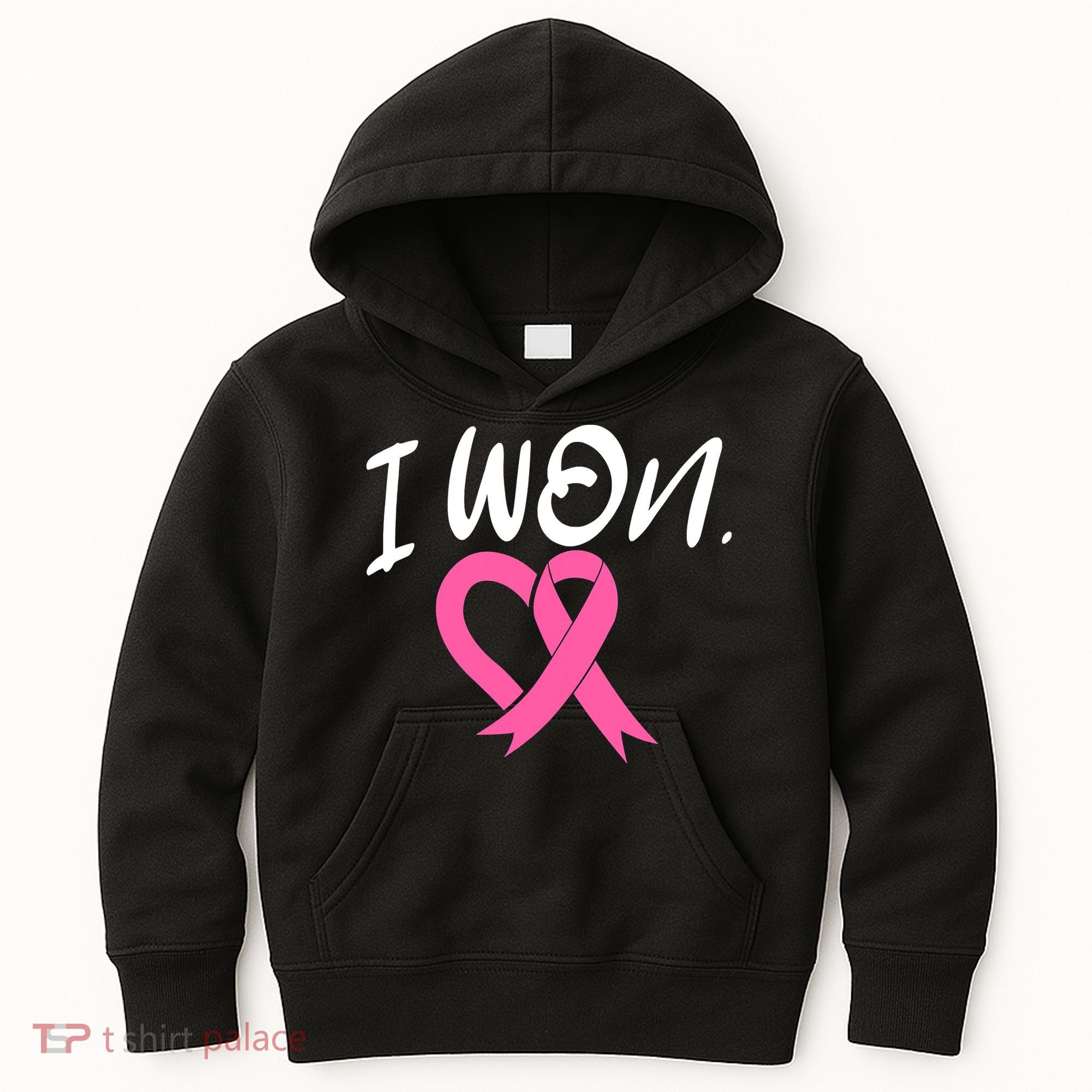 I Won Breast Cancer Awareness Support Pink Ribbon Survivor C Kids Hoodie