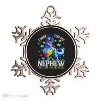 I Wear Blue For My Nephew Autism Awareness Dinosaur Ornament thumb 0