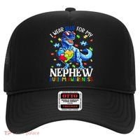 I Wear Blue For My Nephew Autism Awareness Dinosaur Hat thumb 0