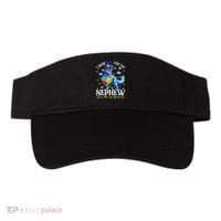 I Wear Blue For My Nephew Autism Awareness Dinosaur Visor thumb 0