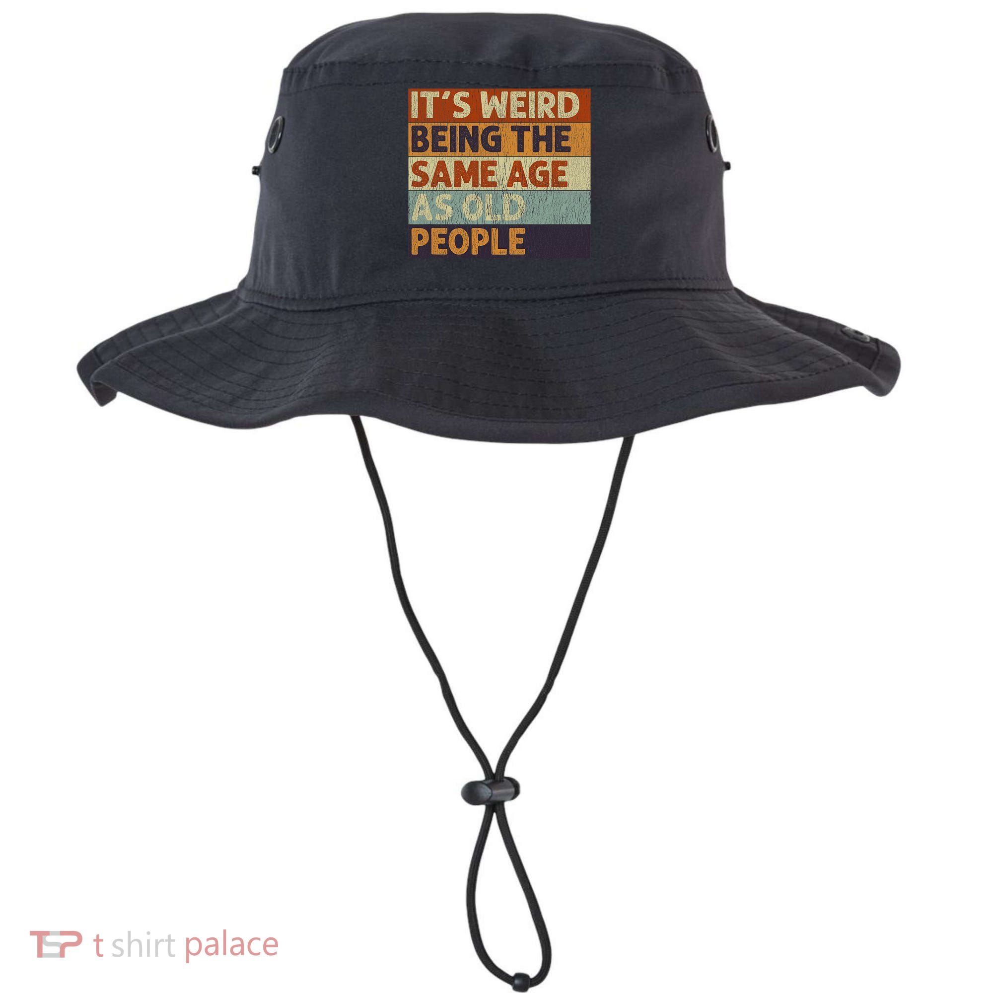 It's Weird Being The Same Age As Old People Retro Sarcastic Bucket Hat