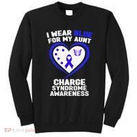 I Wear Blue For My Aunt Charge Syndrome Awareness Sweatshirt thumb 0