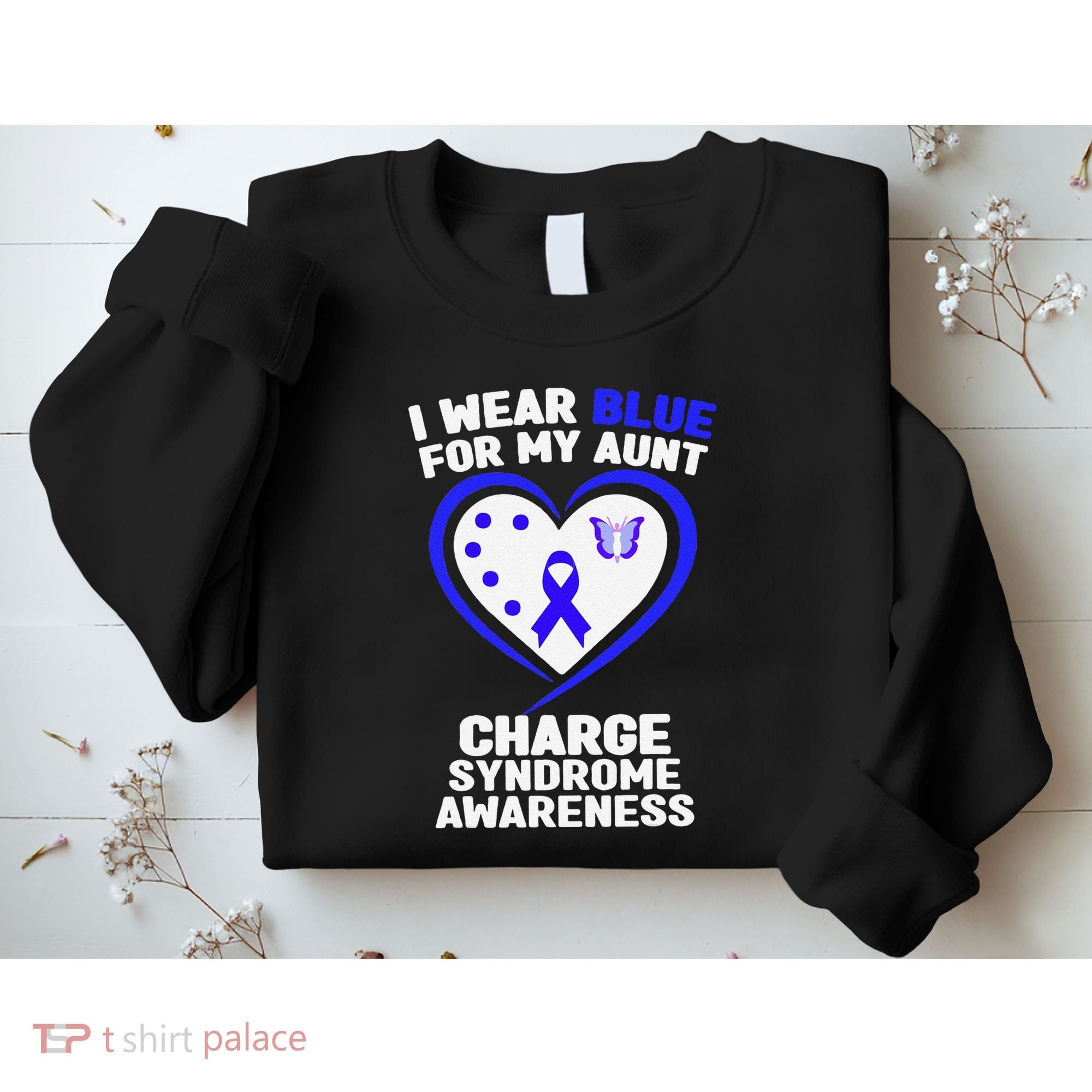 I Wear Blue For My Aunt Charge Syndrome Awareness Sweatshirt