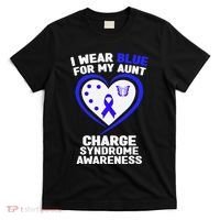 I Wear Blue For My Aunt Charge Syndrome Awareness T-Shirt thumb 0