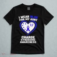 I Wear Blue For My Aunt Charge Syndrome Awareness T-Shirt thumb 5