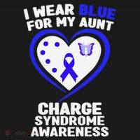 I Wear Blue For My Aunt Charge Syndrome Awareness T-Shirt thumb 7