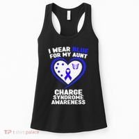 I Wear Blue For My Aunt Charge Syndrome Awareness Women's Tank Top thumb 0