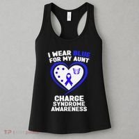 I Wear Blue For My Aunt Charge Syndrome Awareness Women's Tank Top thumb 3