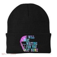 I Will Be Waiting For You At Home Softball Catcher Cute Gift Beanie thumb 0