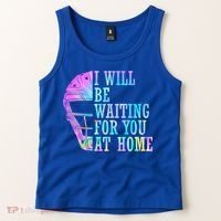 I Will Be Waiting For You At Home Softball Catcher Cute Gift Tank Top thumb 2