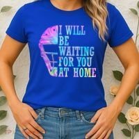I Will Be Waiting For You At Home Softball Catcher Cute Gift Women's T-Shirt thumb 2