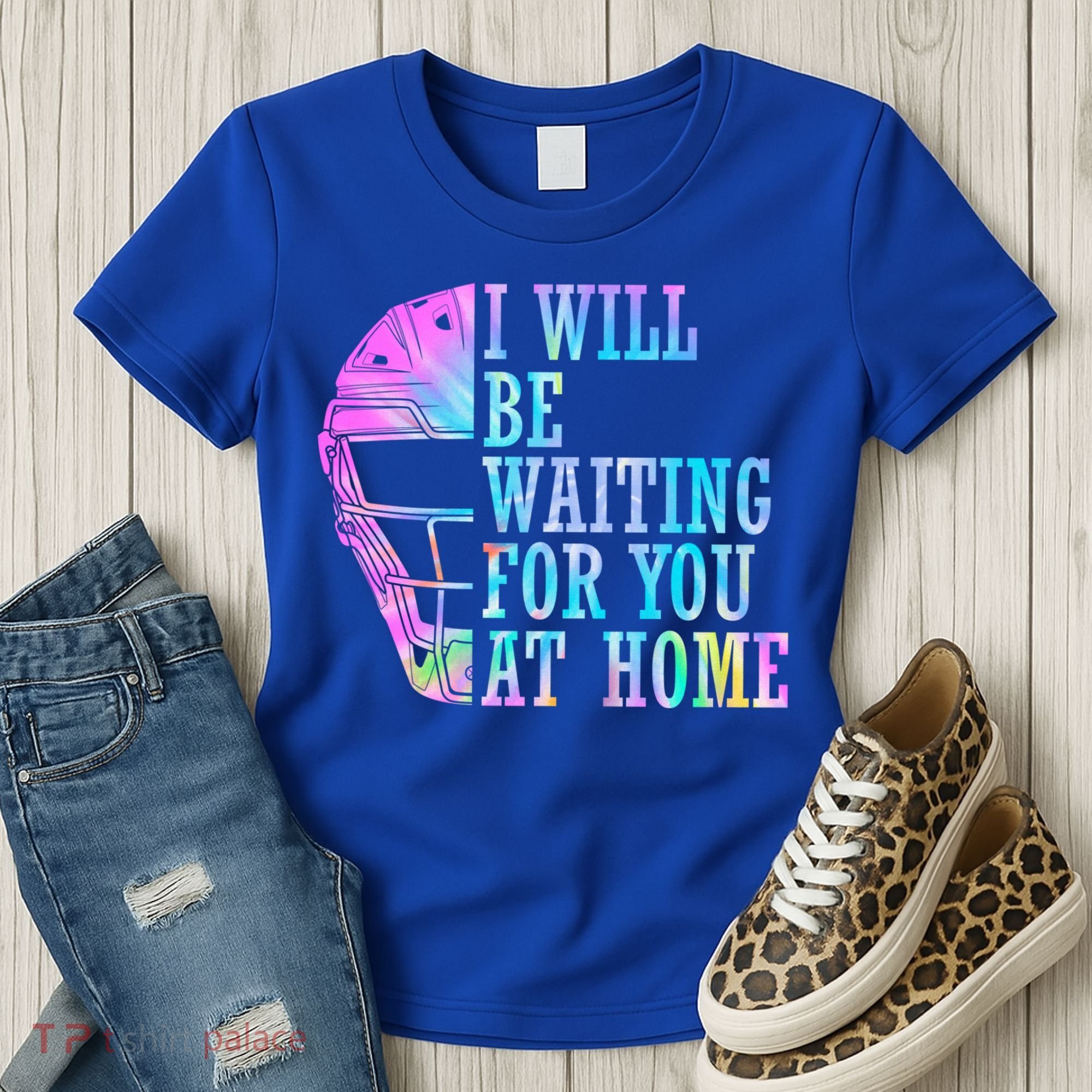 I Will Be Waiting For You At Home Softball Catcher Cute Gift Women's T-Shirt