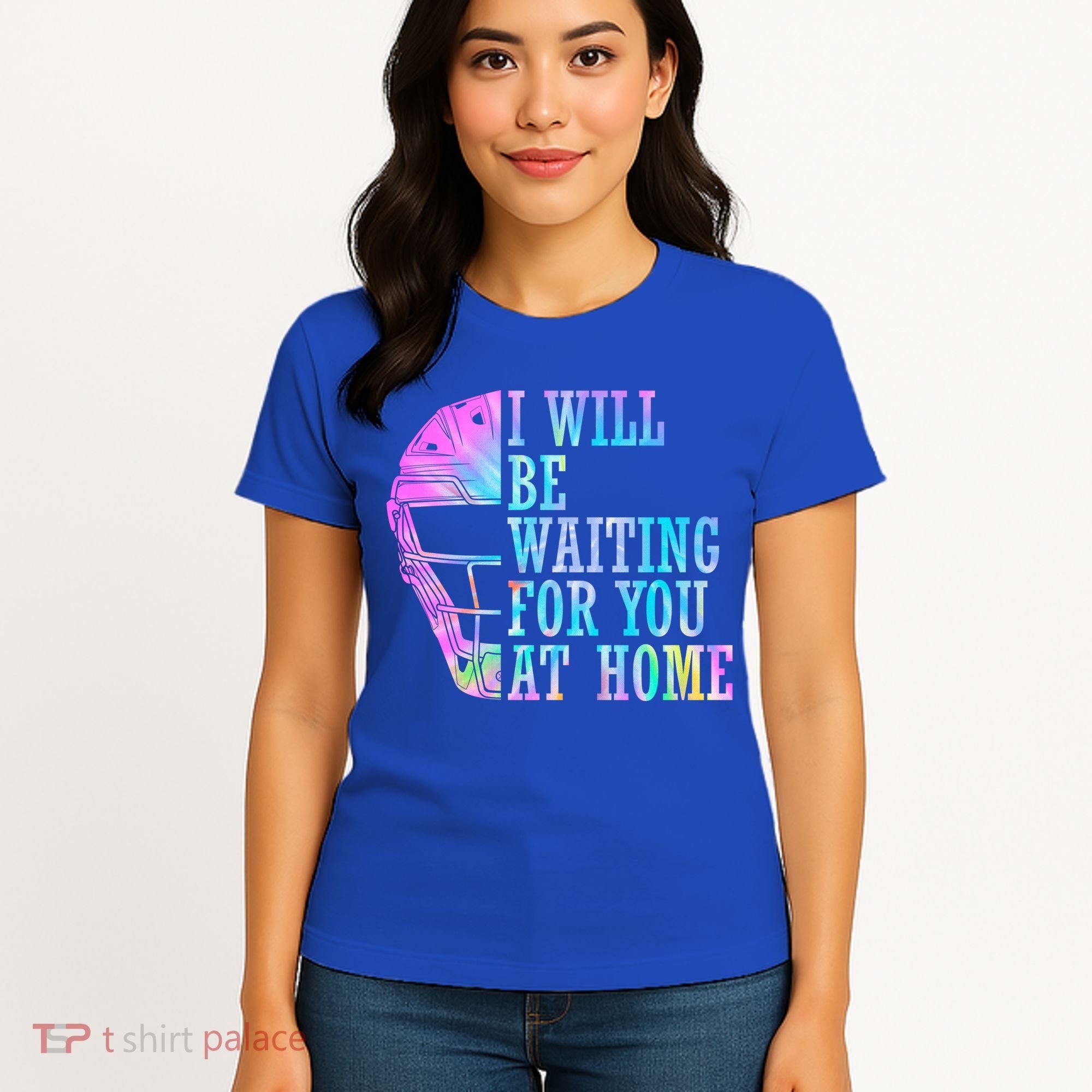 I Will Be Waiting For You At Home Softball Catcher Cute Gift Women's T-Shirt