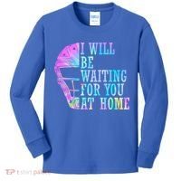I Will Be Waiting For You At Home Softball Catcher Cute Gift Kids Long Sleeve Shirt thumb 0