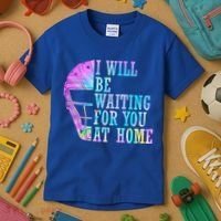I Will Be Waiting For You At Home Softball Catcher Cute Gift Kids T-Shirt thumb 3