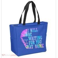 I Will Be Waiting For You At Home Softball Catcher Cute Gift Tote Bag thumb 2