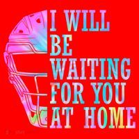 I Will Be Waiting For You At Home Softball Catcher Cute Gift Santa Hat thumb 1