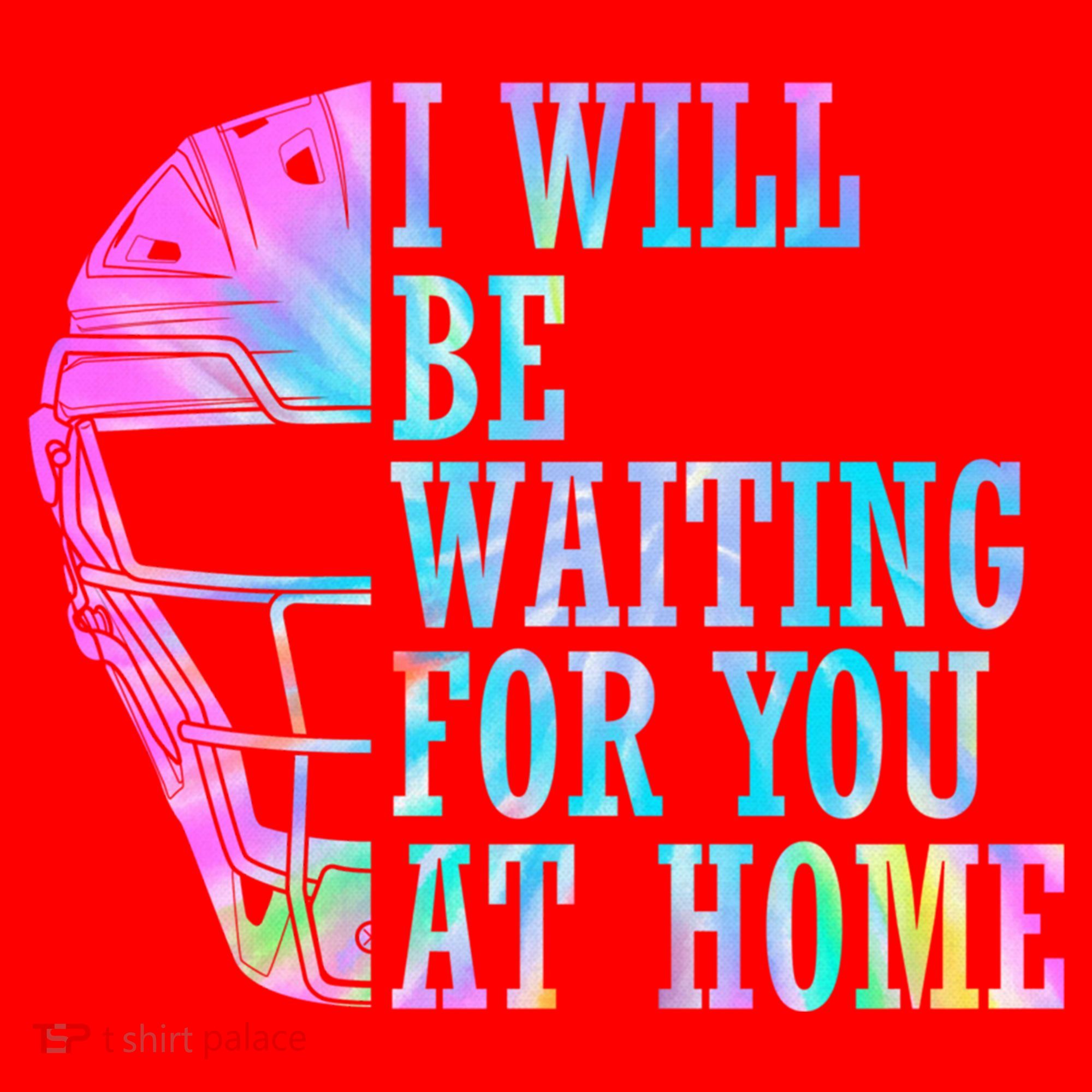 I Will Be Waiting For You At Home Softball Catcher Cute Gift Santa Hat