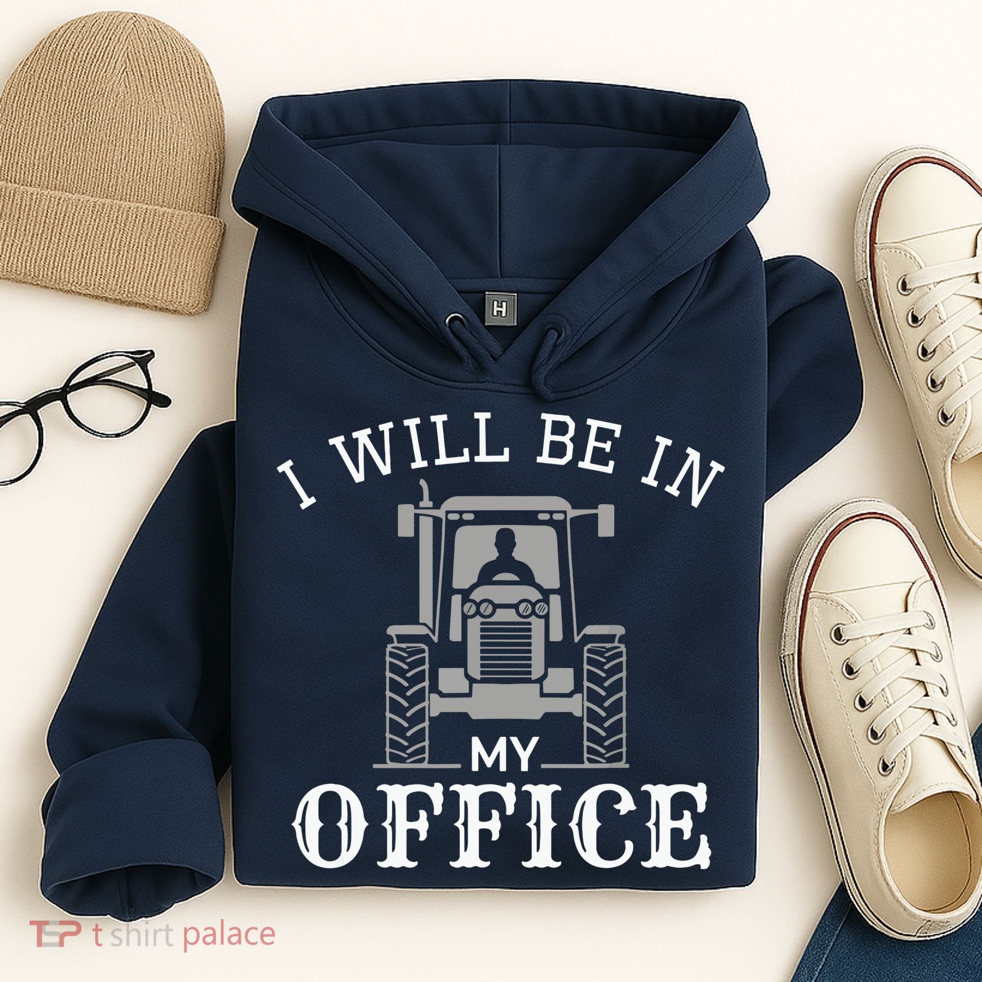 I Will Be In My Office Tractor Driver Farmer Dad Farming Hoodie