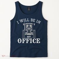 I Will Be In My Office Tractor Driver Farmer Dad Farming Tank Top thumb 2
