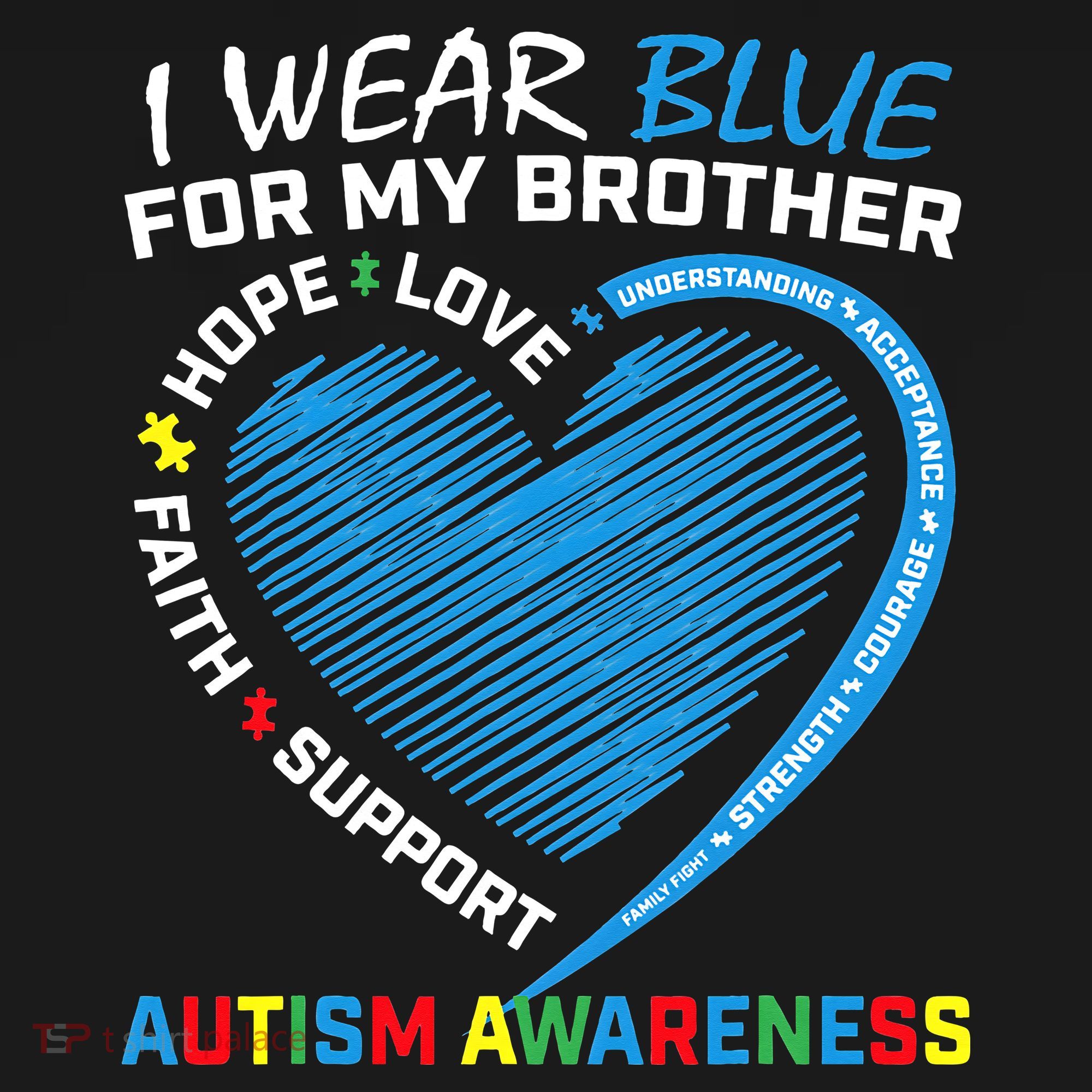 I Wear Blue For My Brother Autism Awareness Mousepad
