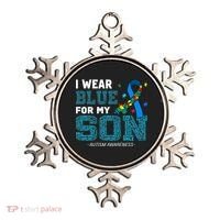 I Wear Blue For My Son Autism Awareness Mom Dad Ornament thumb 0
