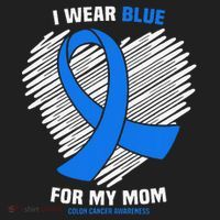 I Wear Blue For My Mom Colon Cancer Awareness Beanie thumb 2