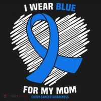 I Wear Blue For My Mom Colon Cancer Awareness Tank Top thumb 6