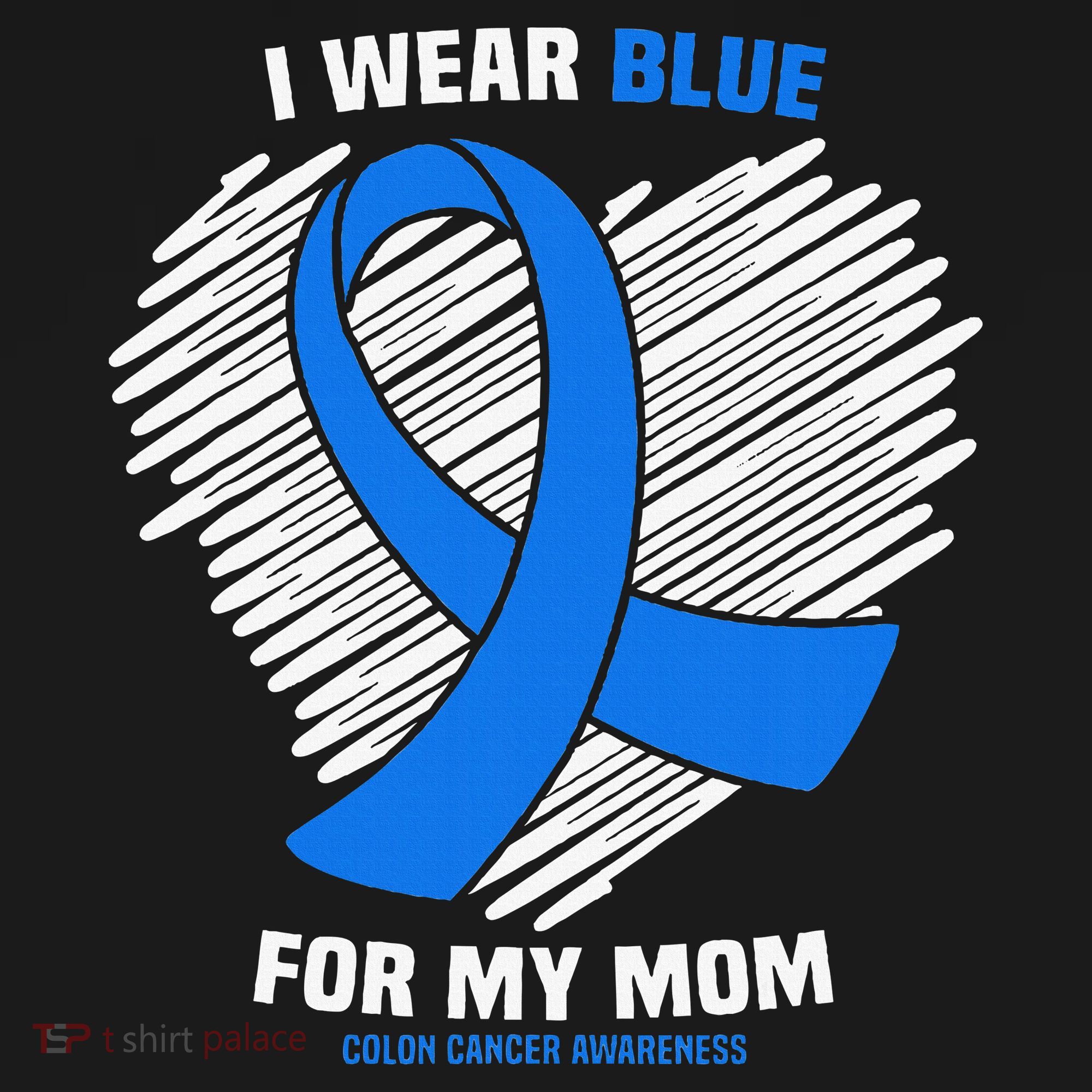 I Wear Blue For My Mom Colon Cancer Awareness Visor
