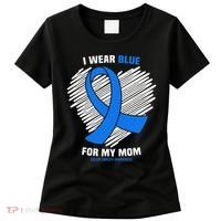 I Wear Blue For My Mom Colon Cancer Awareness Women's T-Shirt thumb 0