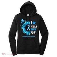 I Wear Blue For Huntington's Disease Awareness Sunflower Women's Hoodie thumb 0
