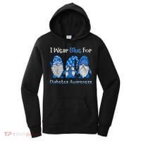 I Wear Blue For Diabetes Awareness Gnomes Blue Women's Hoodie thumb 0