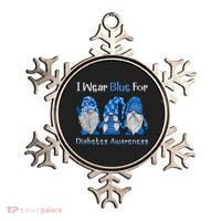 I Wear Blue For Diabetes Awareness Gnomes Blue Ornament thumb 0