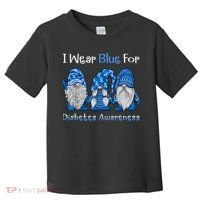 I Wear Blue For Diabetes Awareness Gnomes Blue Toddler T-Shirt thumb 0