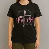 I Walk By Faith Not By Sight 2 Corinthians 57 Christian T-Shirt thumb 4