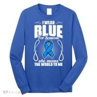 I Wear Blue Diabetes Warrior Diabetic Diabetes Awareness Gift Long Sleeve Shirt thumb 0