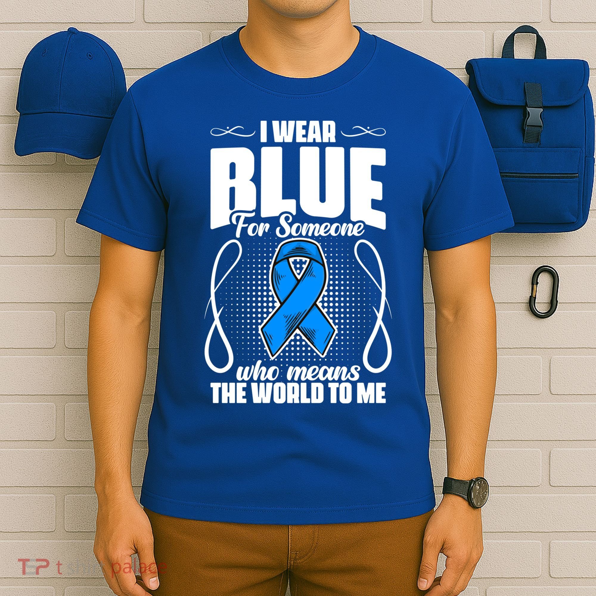 I Wear Blue Diabetes Warrior Diabetic Diabetes Awareness Gift T-Shirt