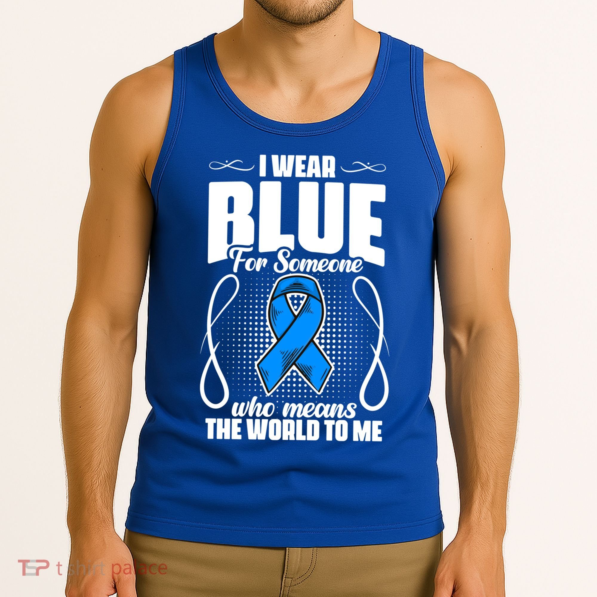 I Wear Blue Diabetes Warrior Diabetic Diabetes Awareness Gift Tank Top