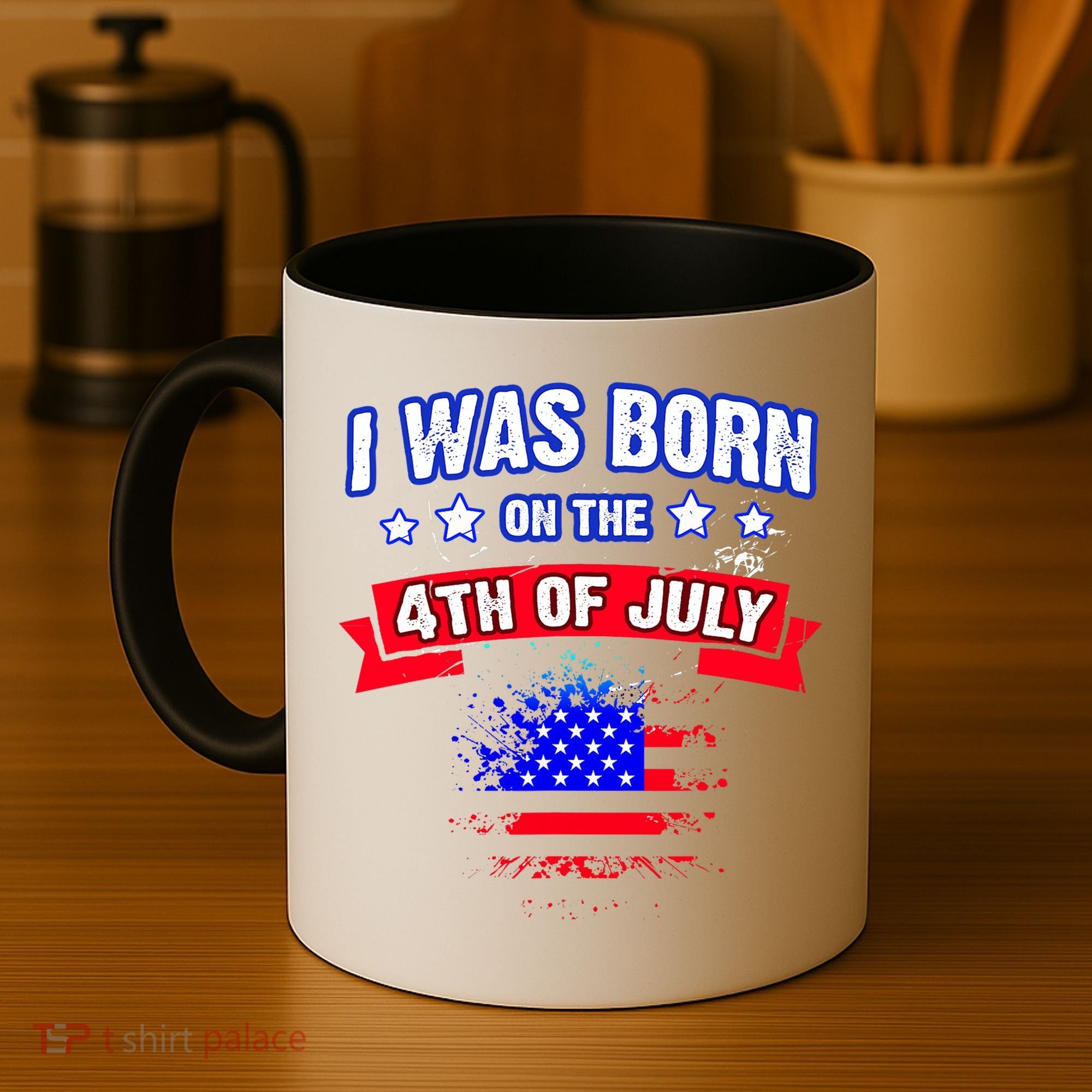 I Was Born On The 4th Of July Gift Coffee Mug