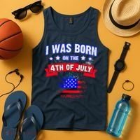 I Was Born On The 4th Of July Gift Tank Top thumb 4