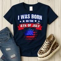 I Was Born On The 4th Of July Gift Women's T-Shirt thumb 3