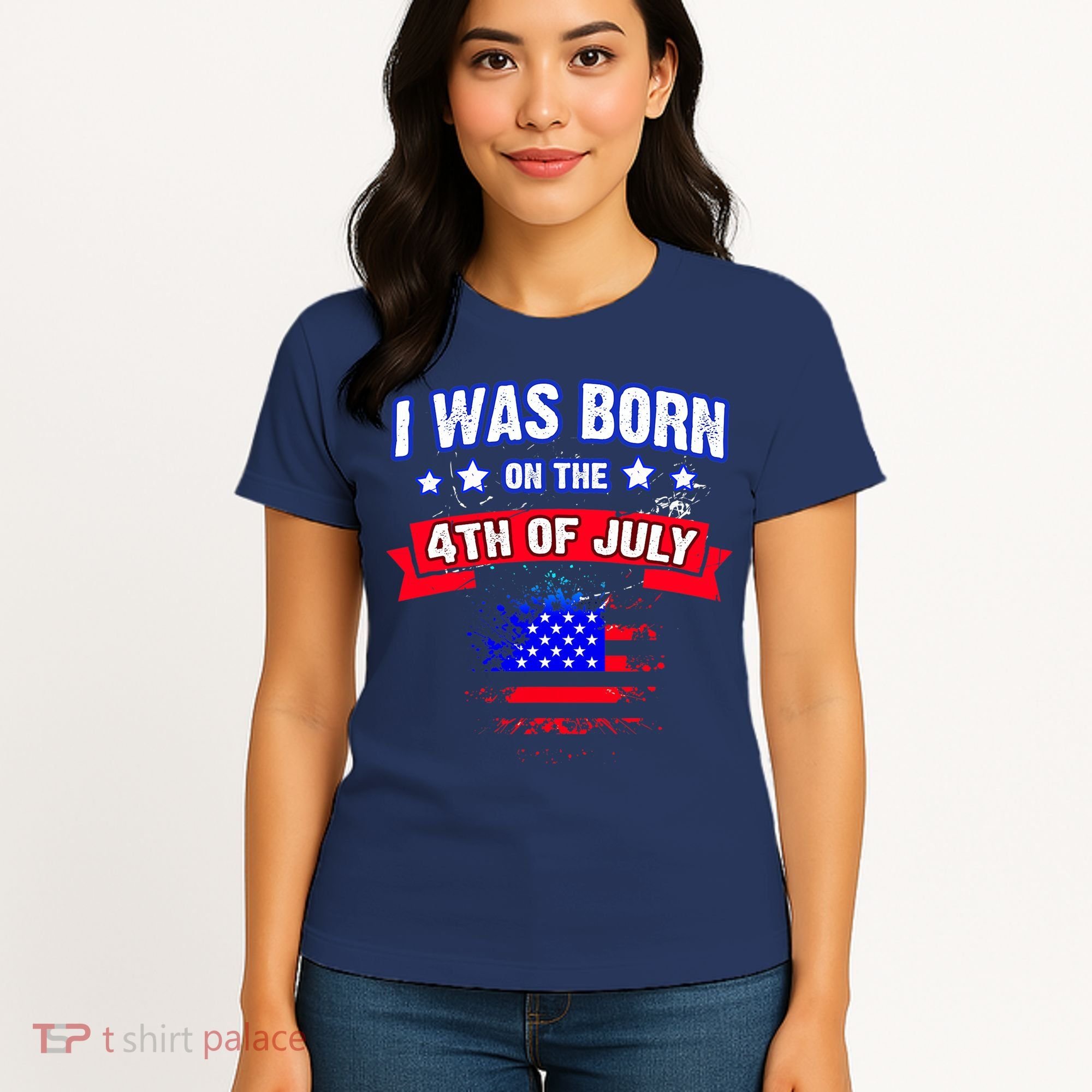 I Was Born On The 4th Of July Gift Women's T-Shirt