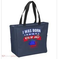 I Was Born On The 4th Of July Gift Tote Bag thumb 2