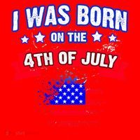 I Was Born On The 4th Of July Gift Santa Hat thumb 1