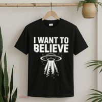 I Want Believe Ufo Alien Spaceship Extraterrestrial T-Shirt thumb 2